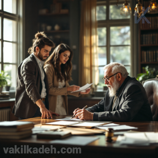 مرد و زن پیش مردی بابت داوری