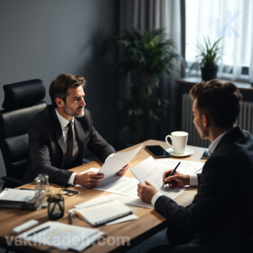وکیل و موکل در یک صحنه 