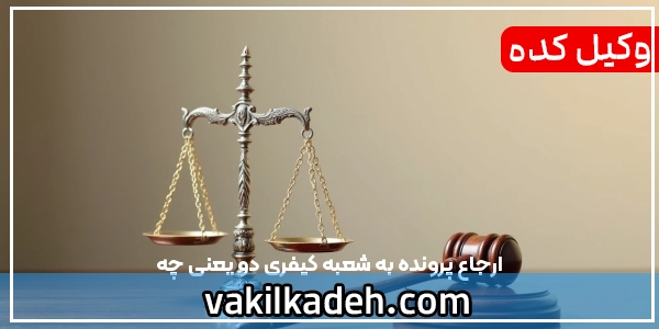 ارجاع پرونده به شعبه کیفری دو یعنی چه