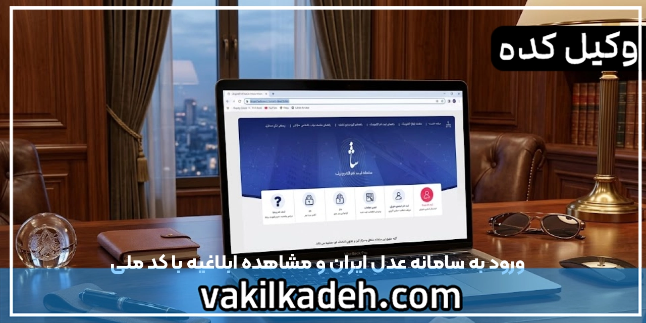 ورود به سامانه عدل ایران و مشاهده ابلاغیه با کد ملی