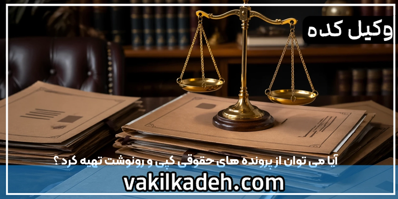آیا می توان از پرونده های حقوقی کپی و رونوشت تهیه کرد ؟